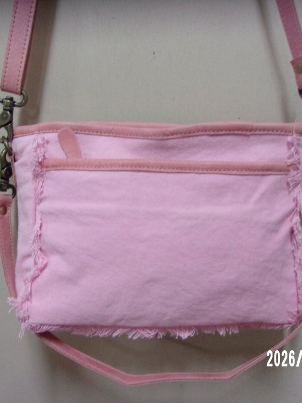 Myra Pink Tapestry & Leather Purse - Picture 9 of 10